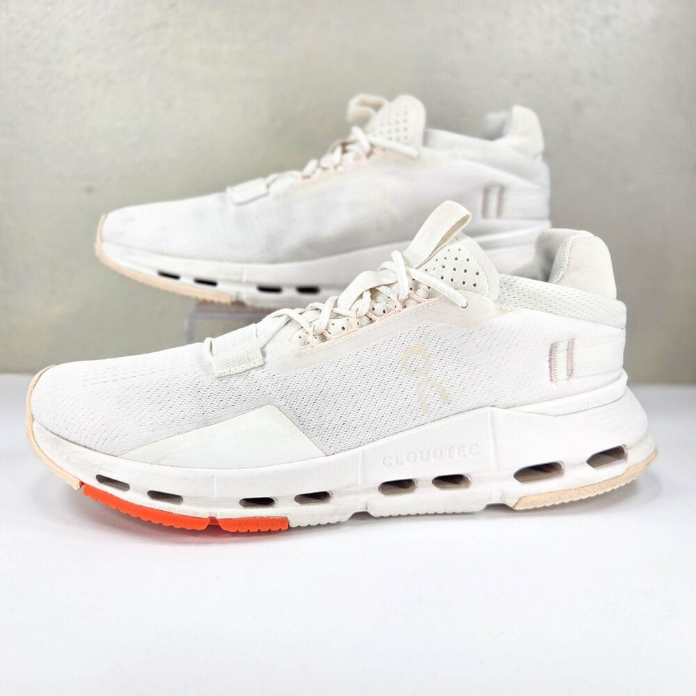 On Could Cloudnova 2 White Flame Sneakers 3ME30210256 Mens Sz 9